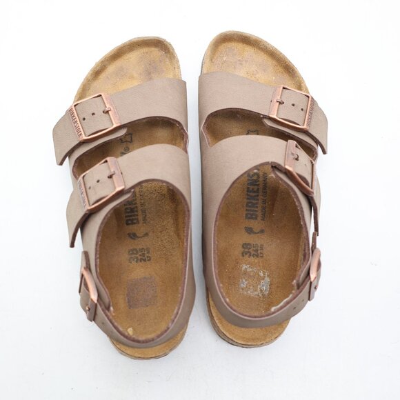 Birkinstock Milano Brown Biko Flor Strap Women’s Size EU 38 US 7 Buckle Sandals - Picture 9 of 12